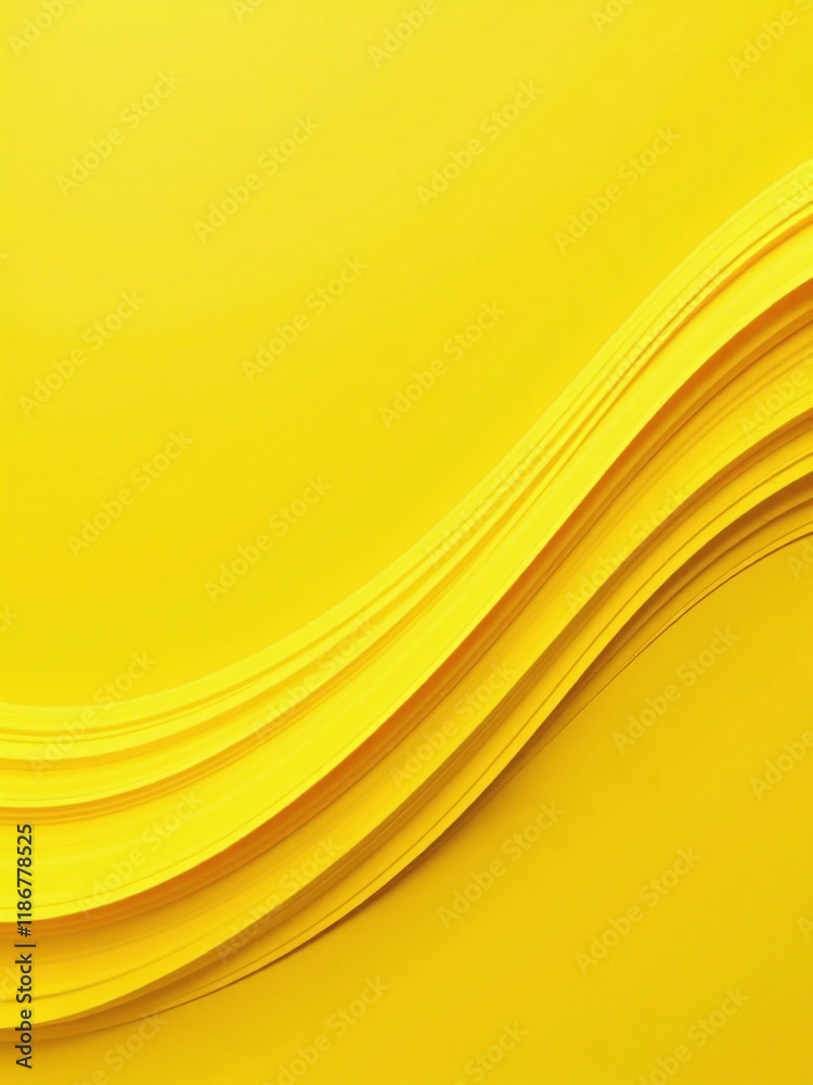 Poster Abstract Lines Are Created On A Yellow Background With Smooth Strokes That Form A Subtle Yet Visually Appealing Piece Of Art. 00002