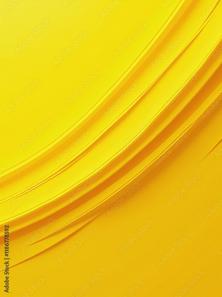 Aufkleber Abstract Lines Are Created On A Yellow Background With Smooth Strokes That Form A Subtle Yet Visually Appealing Piece Of Art. 00001