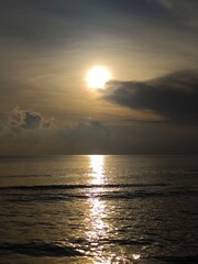 Golden Sunrise Over the Aceh Ocean Coastline