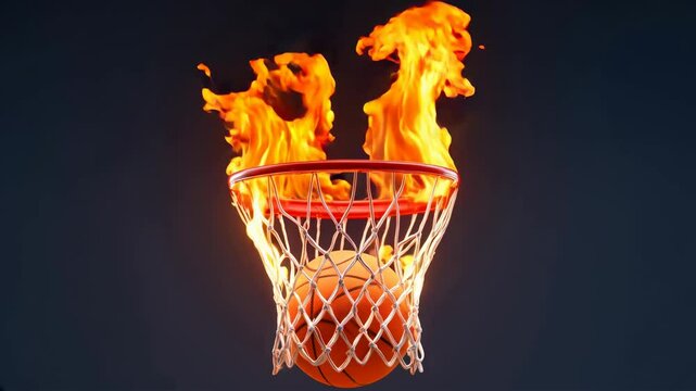 basketball in the fire