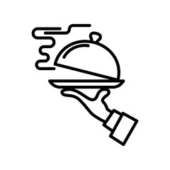 Hand and tray icon template