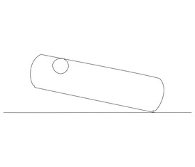 One continuous line drawing of bandage . Single line of bandage vector illustration