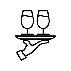 Hand and tray icon template