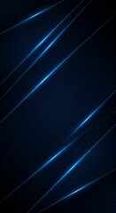 Obraz premium Modern Abstract Navy Blue Background with Geometric Metallic Layers and Soft Illuminated Glow