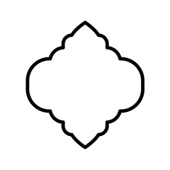 Islam Arabic border frame line art ornamental. 
