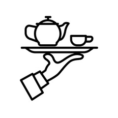 Hand and tray icon template