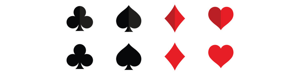 Fototapeta premium Suit deck of playing cards on white background. Vector illustration.