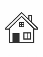 Black Home. House Architecture Residential Building icon 