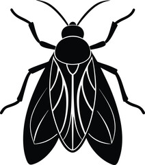 Stable fly silhouette vector illustration