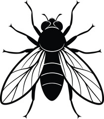 Stable fly silhouette vector illustration