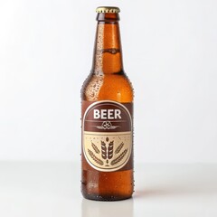 Cold Beer Bottle Product Shot Studio Photography, Amber Glass, Label Design beer bottle, product photography