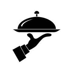 Hand and tray icon template