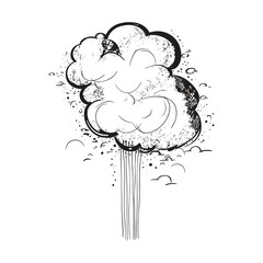 elegant illustration of explosion cloud vector