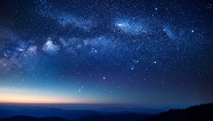 Obraz premium Night sky with beautiful galaxy milky way view