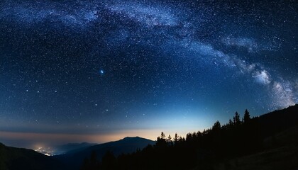 Fototapeta premium Night sky with beautiful galaxy milky way view