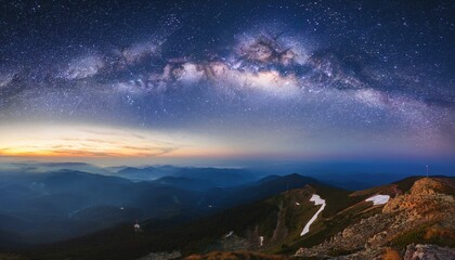 Night sky with beautiful galaxy milky way view