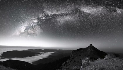 Night sky with beautiful galaxy milky way view