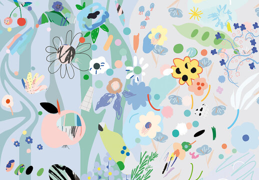 Artistic Floral Backround Layout