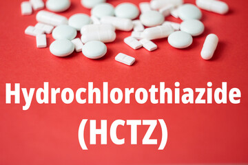 Hydrochlorothiazide (HCTZ) text title drugs tablets high blood pressure medications