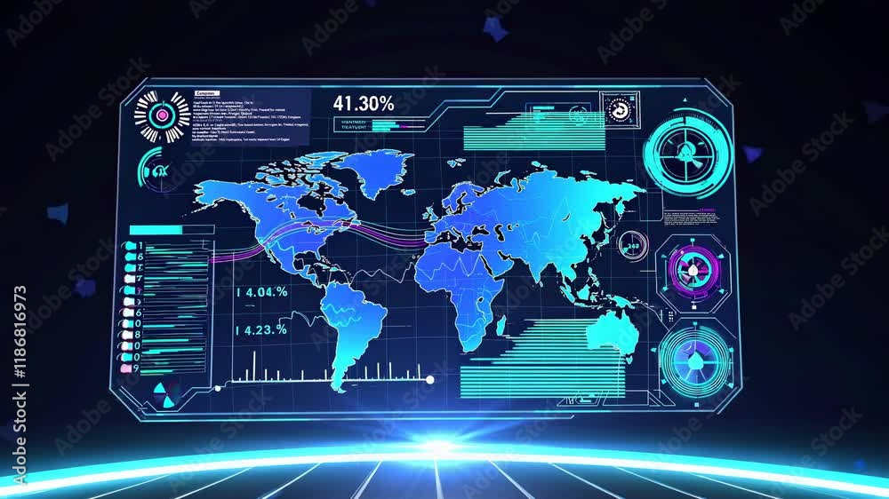 Poster Visualizing data analysis through dynamic graphs and interactive graphics in a futuristic environment