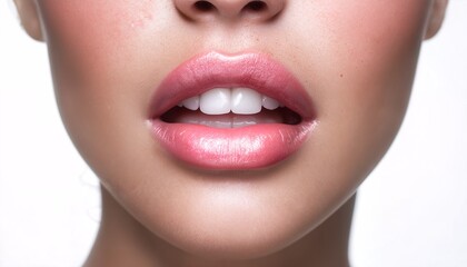 close up of a woman's lips.