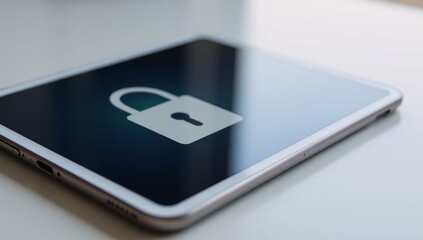 Digital photography showcasing a digital wallet with a lock icon symbolizing online financial transaction privacy and security