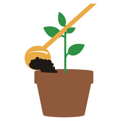 elegant illustration of plant in a pot