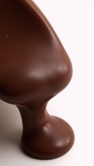 Obraz premium Melted chocolate with a rich glossy texture ideal for desserts and dishes isolated cut-out against background