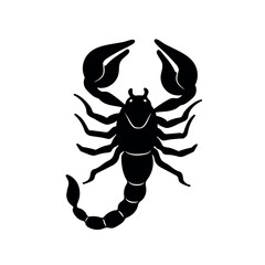 Scorpion zodiac sign Vector. Logo or image for the tattoo. Black and white Illustration