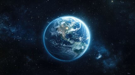 Obraz premium Earth's Horizon at Dawn: A Cosmic Sunris