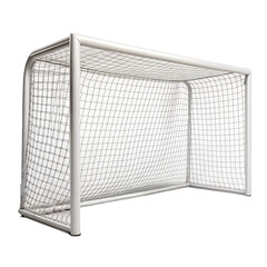 Soccer goal net isolated on transparent background  
