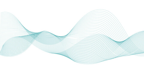 Blue wave lines on white background. Abstract blue wave lines pattern for banner, wallpaper background.	

