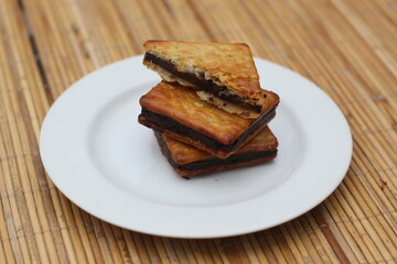 Delicious Chocolate Sandwich Crackers on a Plate