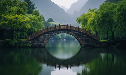 A bridge over a river