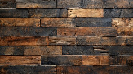 Dark brown reclaimed wood wall texture.