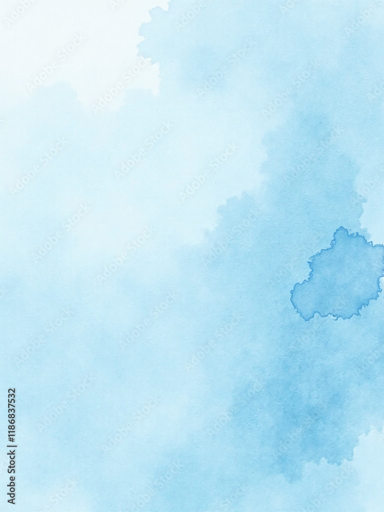 Poster A Watercolor Background With Light Blue And White Abstract Texture Resembles Paper Created Using An E Art Process. 00003