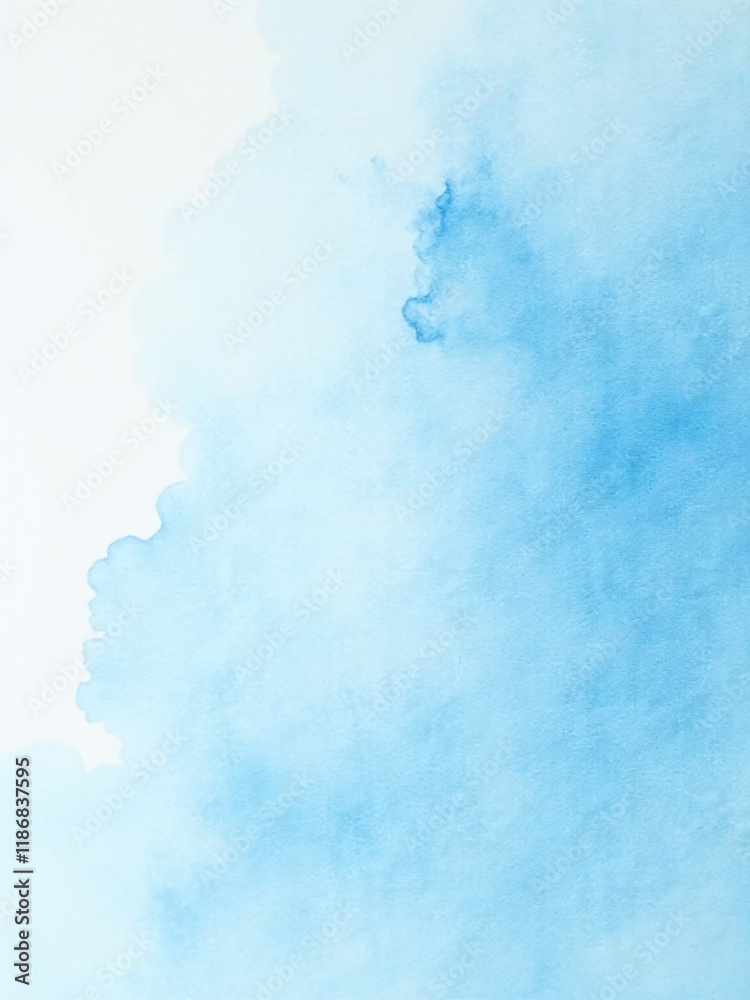 Poster A Watercolor Background With Light Blue And White Abstract Texture Resembles Paper Created Using An E Art Process. 00002
