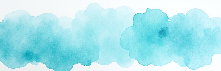 Obraz premium A Watercolor Aquamarine Painting With A Textured Canvas On White Creates A Serene And Calming Visual Effect Overall Slowly. 00001