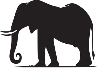 Elephant silhouette vector EPS
