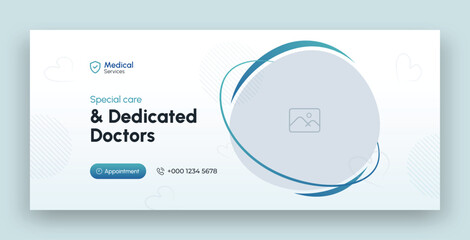 Medical healthcare facebook timeline cover and web banner template