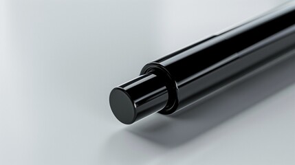 A close-up of a high-end eye cream tube with a soft matte finish, the sleek design accentuated on a clean white surface. The product is perfectly centered with sharp focus.