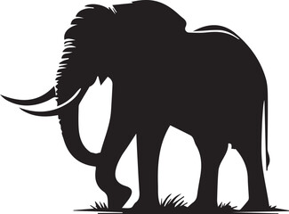 Elephant silhouette vector EPS