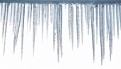 icicles on a white background