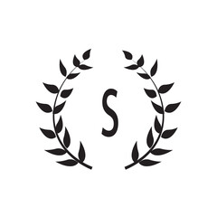 Vector laurel wreath isolated on white background