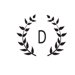 Vector laurel wreath isolated on white background