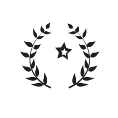 Vector laurel wreath isolated on white background