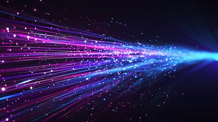 Obraz premium Abstract Light Trails: A Symphony of Neon Hues