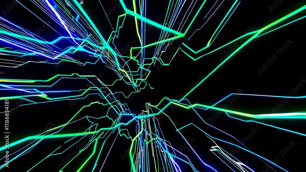 Poster dynamic light patterns create mesmerizing visual effects in abstract digital artwork