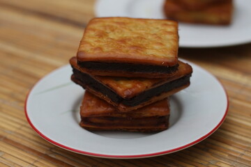 Delicious Chocolate Sandwich Crackers on a Plate