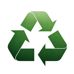 Obraz premium Recycling Arrows Symbol on Transparent Background